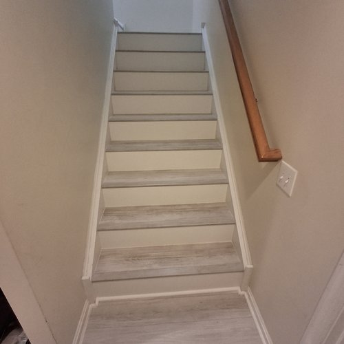stairs and risers by Sawyer's Flooring